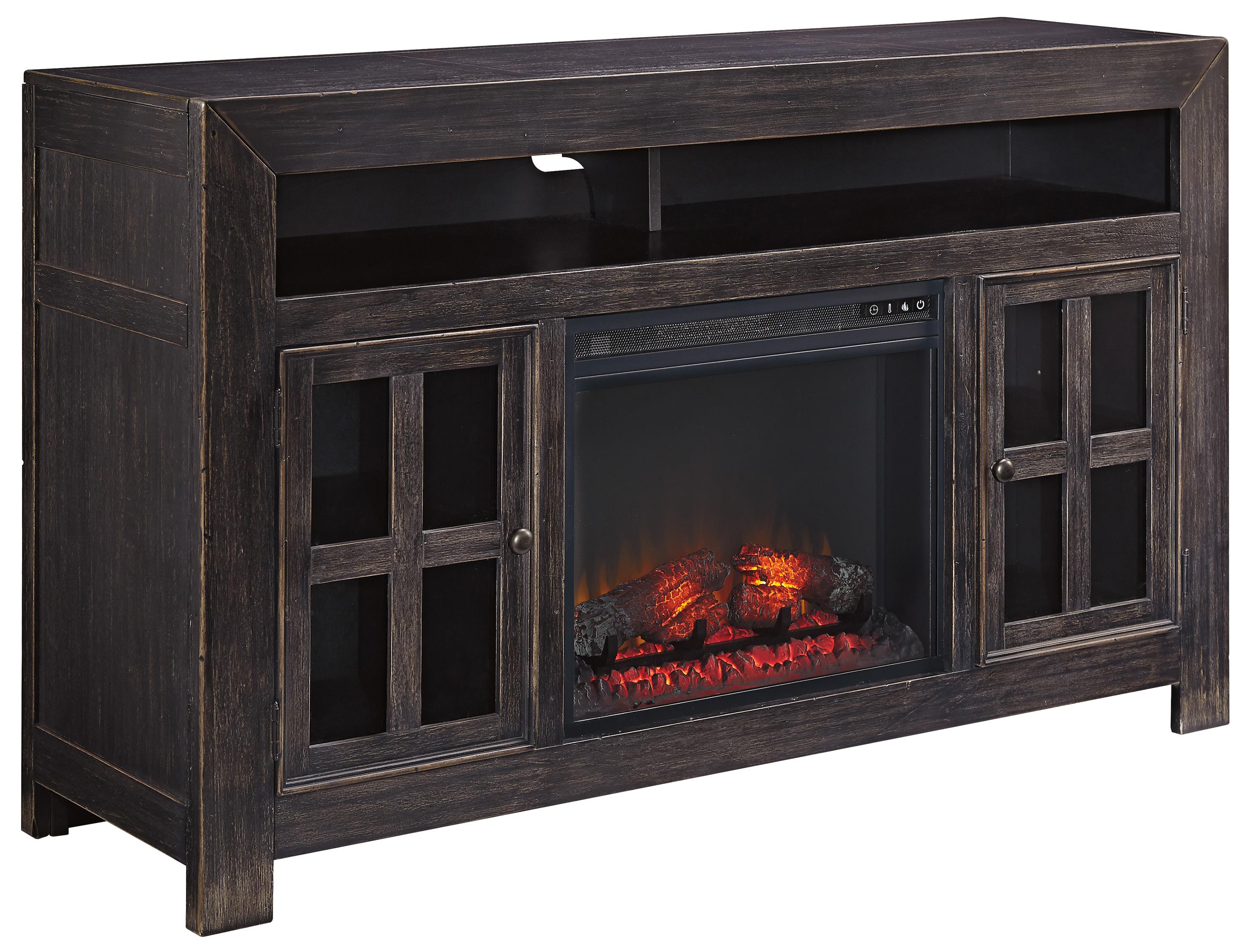 Ashley Signature Design Gavelston Distressed Black Large ...